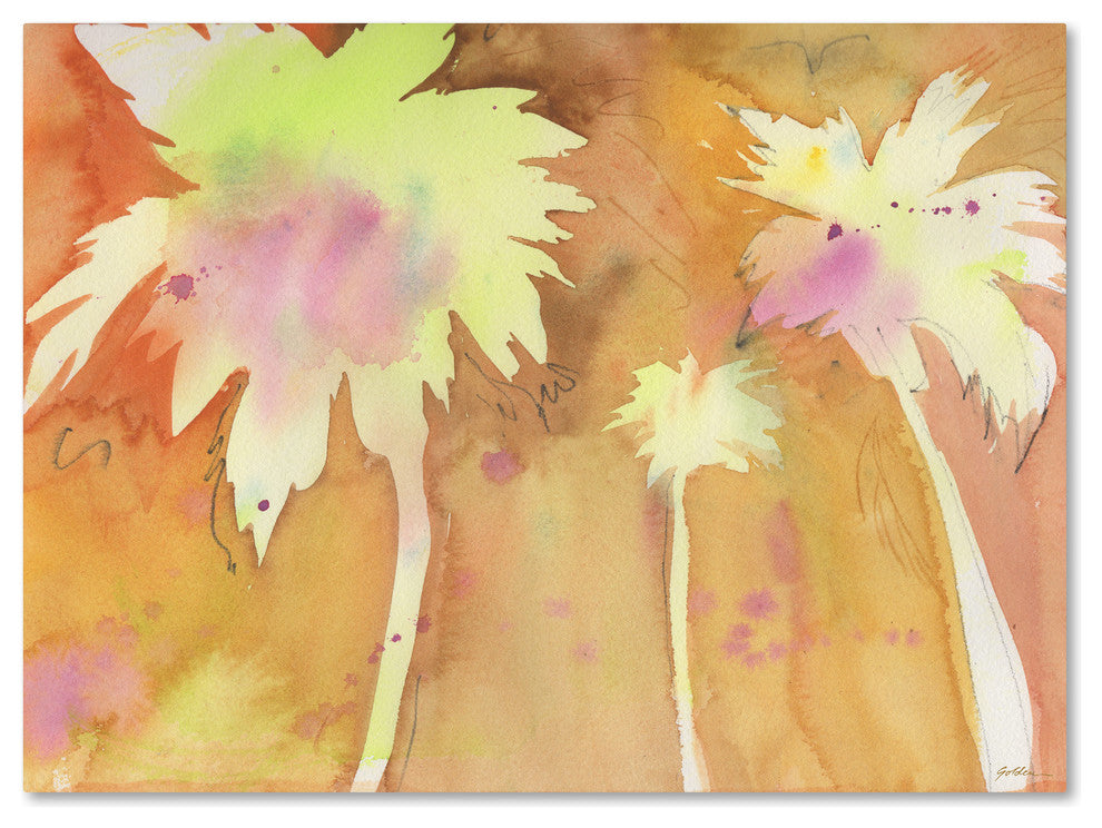 Sheila Golden ''Sunset Palms'' Canvas Art, 47"x35"