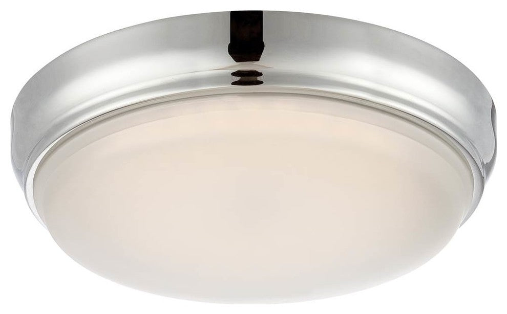 Nuvo 1-Light LED Dot Close-to-Ceiling Light Fixture, Polished Nickel