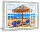 "Window Open To Beach Hut With Chairs" Seashore Wall Art, 20"x12"