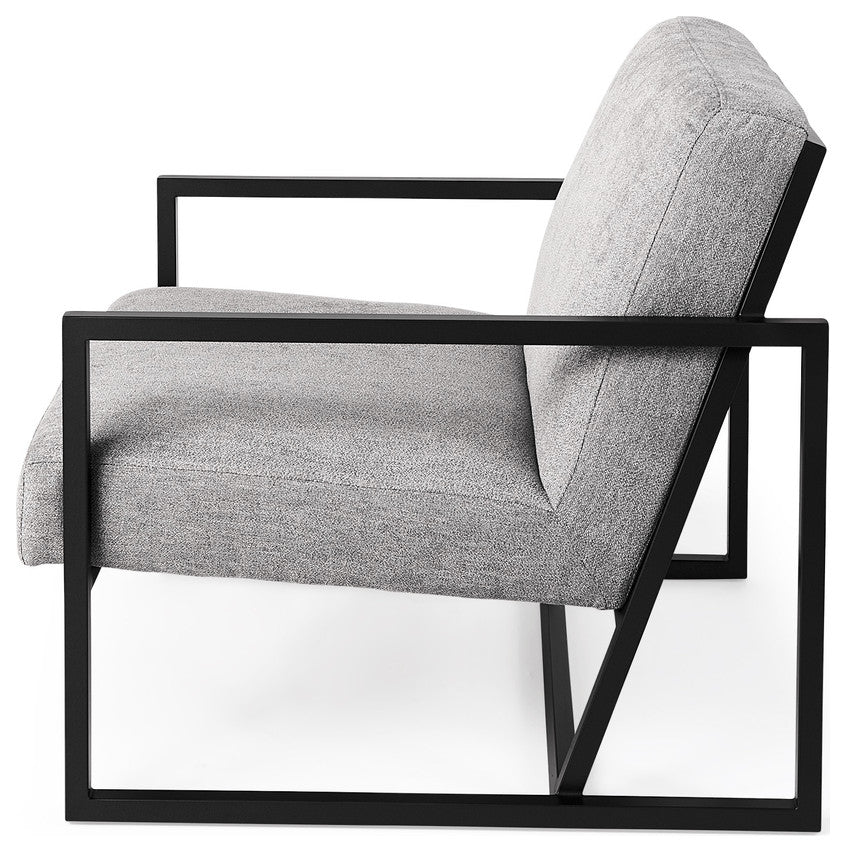 Geo Modern Gray And Black Accent Or Side Chair