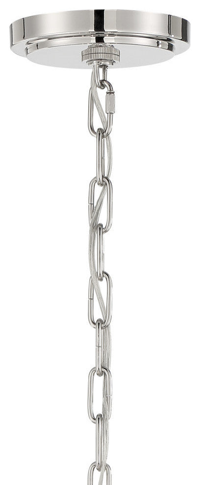 Libby Langdon for Crystorama Elliot 6 Light Polished Nickel Chandelier