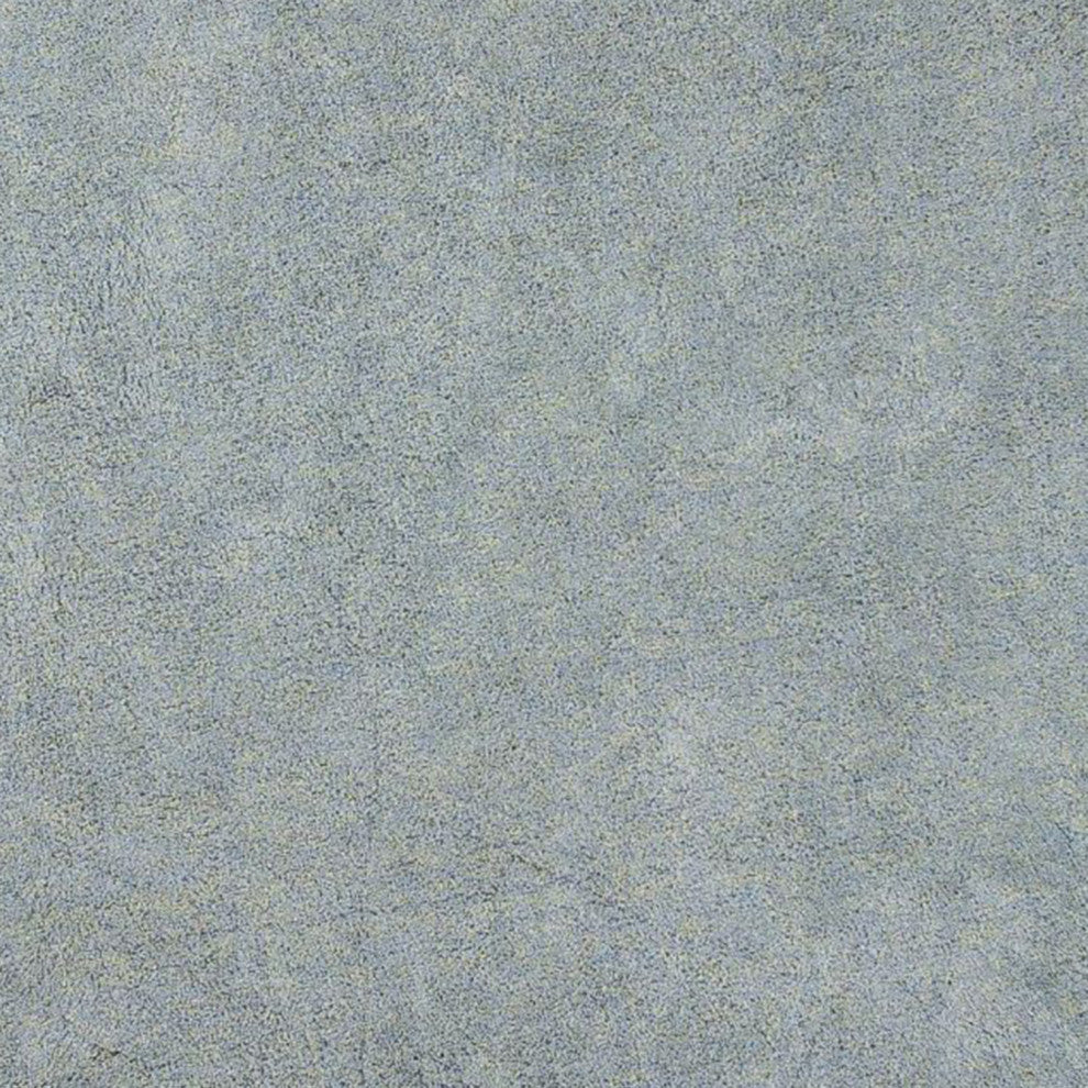 HomeRoots 8' Round Polyester Blue Heather Area Rug