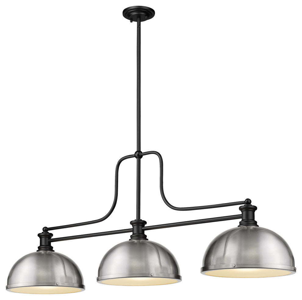 Zlite 725-3MB-D12BN 3-Light Billiard, Brushed Nickel