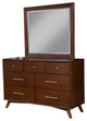 Flynn Mid Century Modern Mirror, Walnut