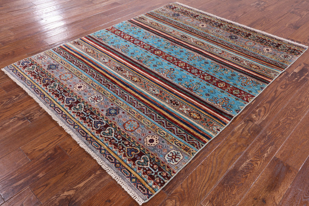 Khorjin Super Kazak Handmade Rug 5' 0" X 6' 4" Q7556