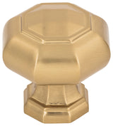 Atlas Homewares 418 Elizabeth 1-1/4 Inch Geometric Cabinet Knob - Warm Brass