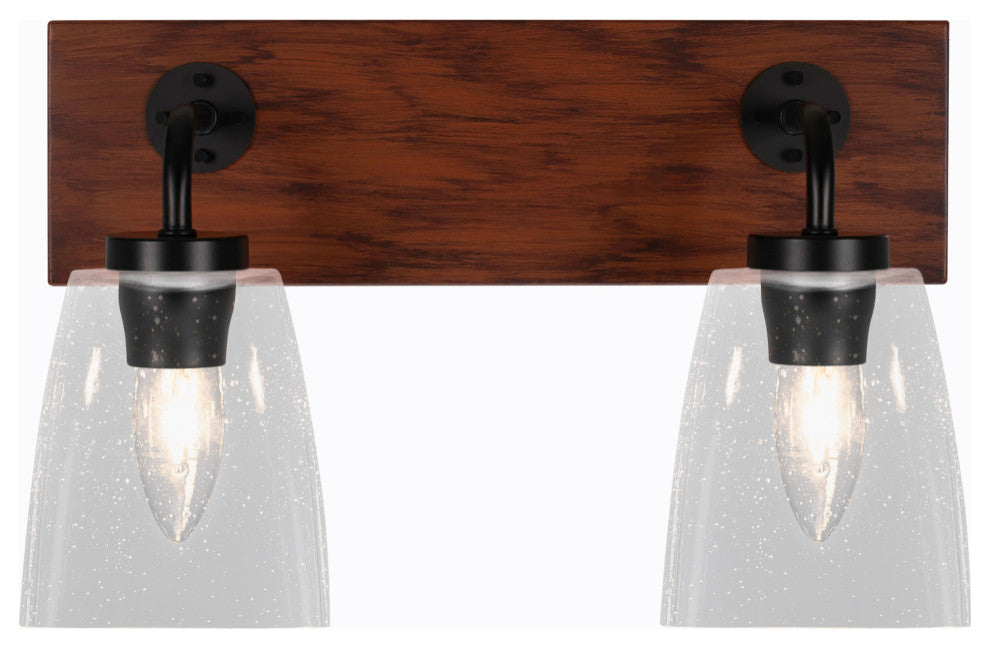 Oxbridge, Bath Bar, Matte Black & Painted Distressed Metal, 4.5" Clear Bubble