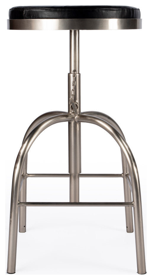 Clyde Leather Adjustable Bar Stool