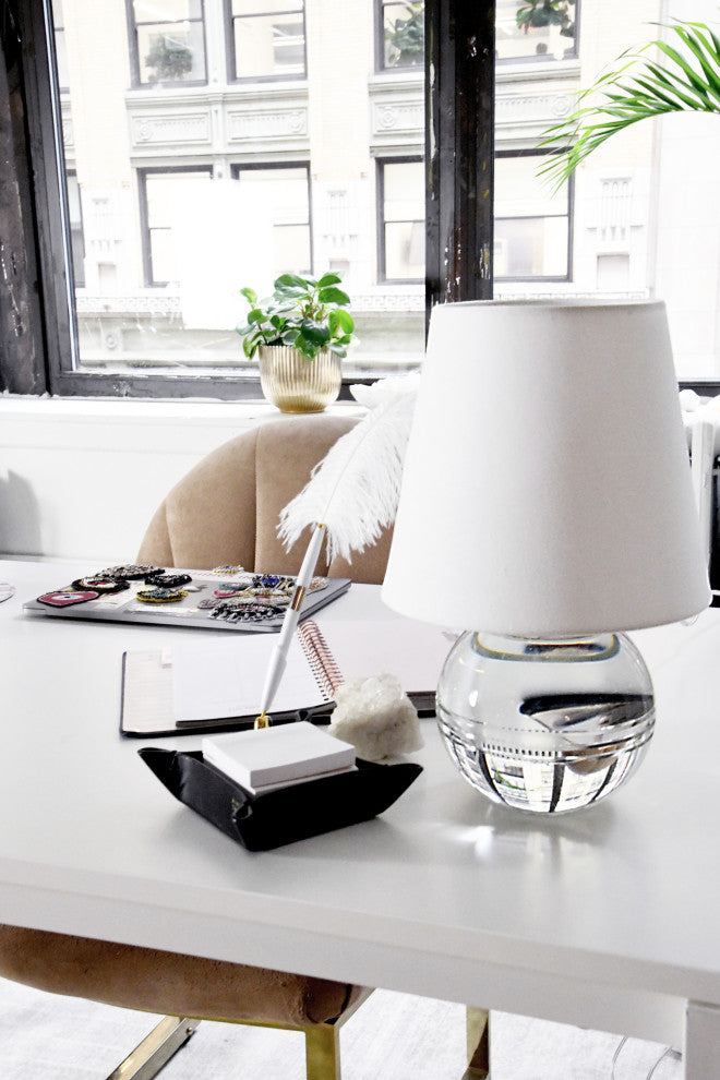 Nicole 1-Light Table Lamp, Polished Nickel