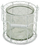 Glidden Wire Basket With Glass Jar, White, Large