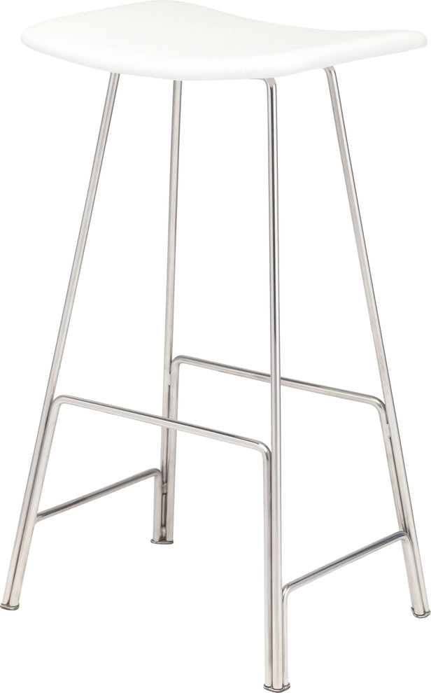 Kirsten Bar Stool, Modern Contemporary Barstool, Mid Century Bar Stool, White