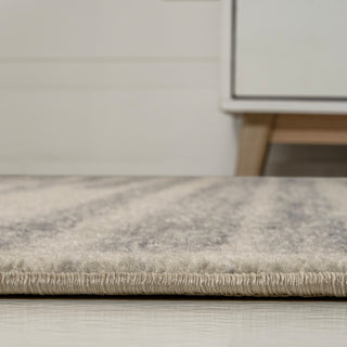Khalil Modern Berber Stripe Cream/Gray 4 ft. x 6 ft. Area Rug