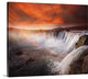 "Godafoss Deep Red" Wrapped Canvas Art Print, 36"x30"x1.5"