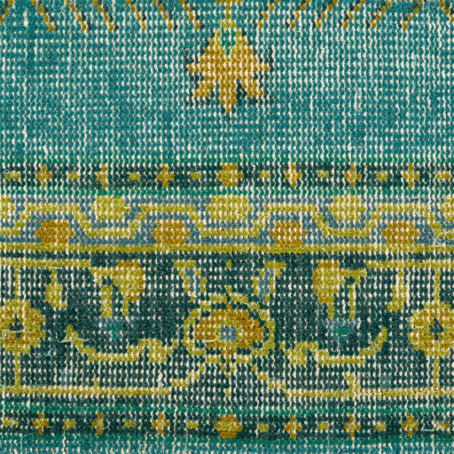Surya Zahra ZHA-4027 2'x3' Rug, Emerald/Lime/Olive/Aqua/Dark Green/Light Gray