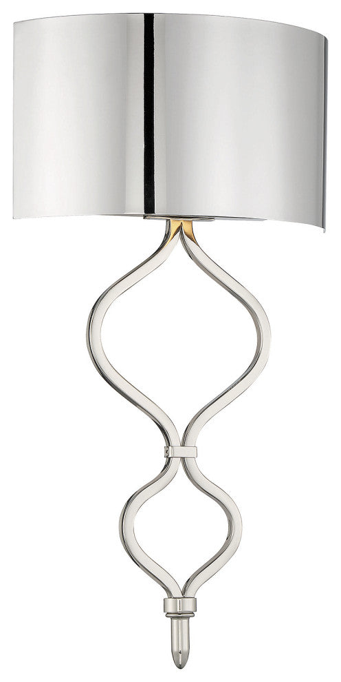 Como 1-Light Polished Nickel Sconce