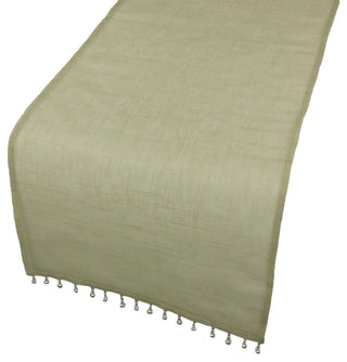 Beaded Sheer 15"x72" Table Runner, Gold