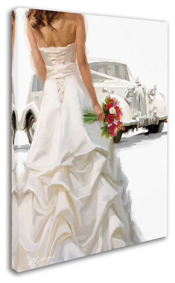 The Macneil Studio 'Bride And Car' Canvas Art, 24" x 32"
