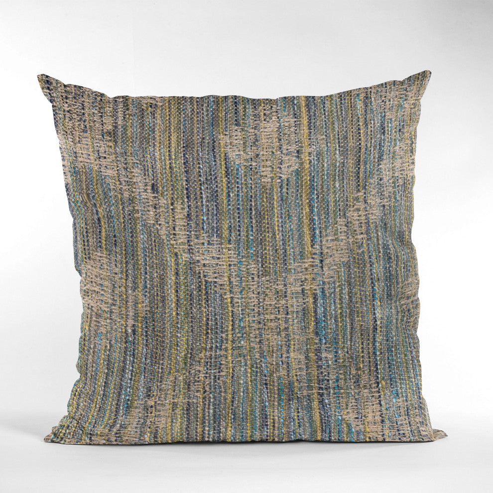 Plutus Blue Diamond Jacquard Luxury Throw Pillow, 16"x16"