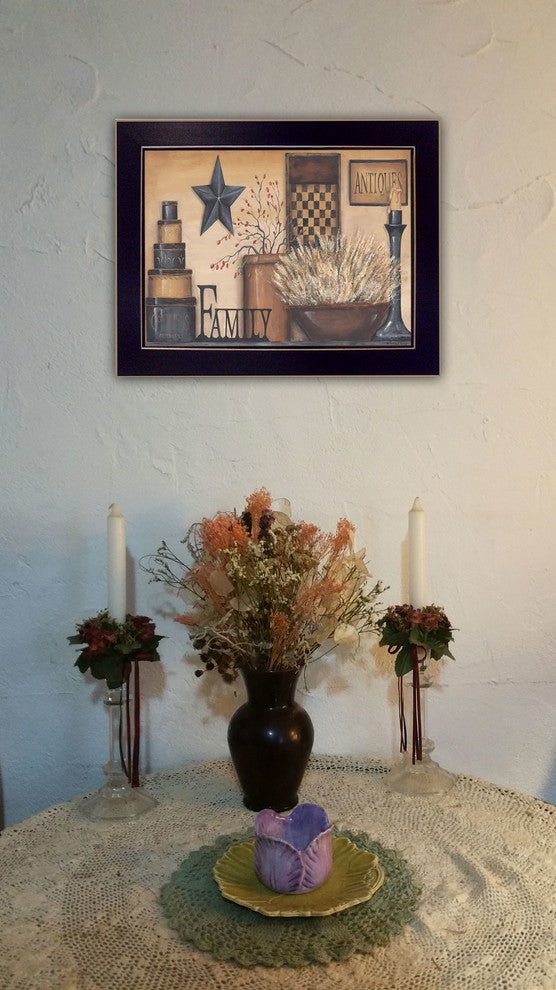 "Family" By Carrie Knoff, Printed Wall Art, Ready To Hang, Black Frame