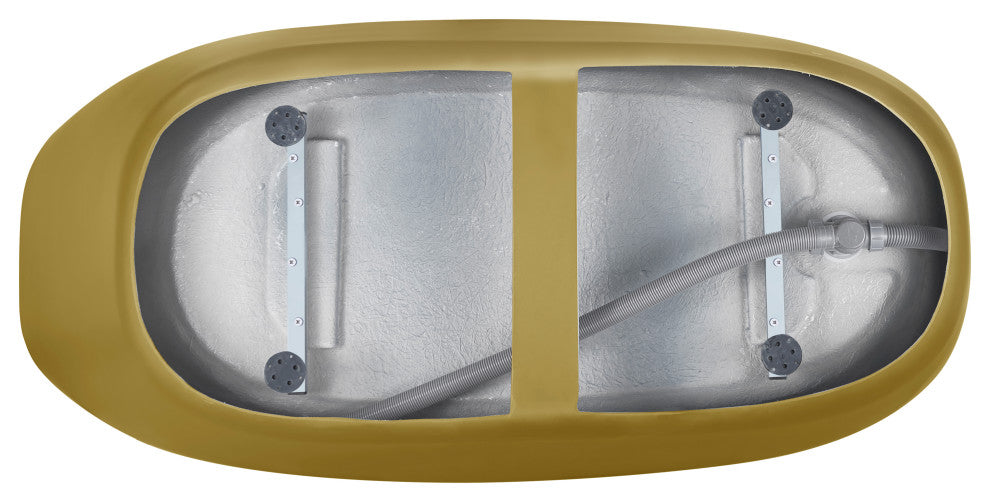 63-in Yellow Freestanding Tub With Drain and Overflow, CUPC Certified