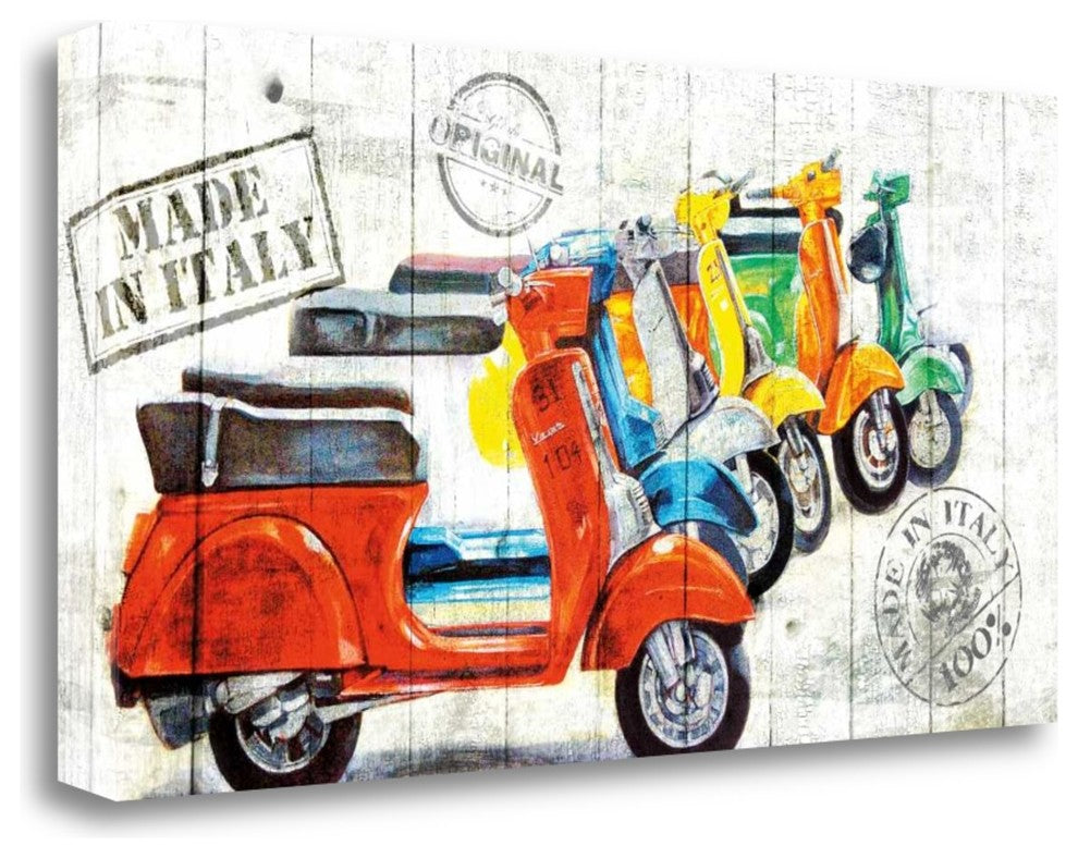"Made In Italy" By Bresso Sola,Ready to Hang Giclee Print on Gallery Wrap Canvas
