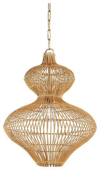 Troy Lighting F3820 Irvine 20"W Rattan Pendant - Patina Brass