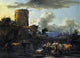 Nicolaes Berchem Evening Landscape, 18"x27" Gallery Wrapped Canvas Print