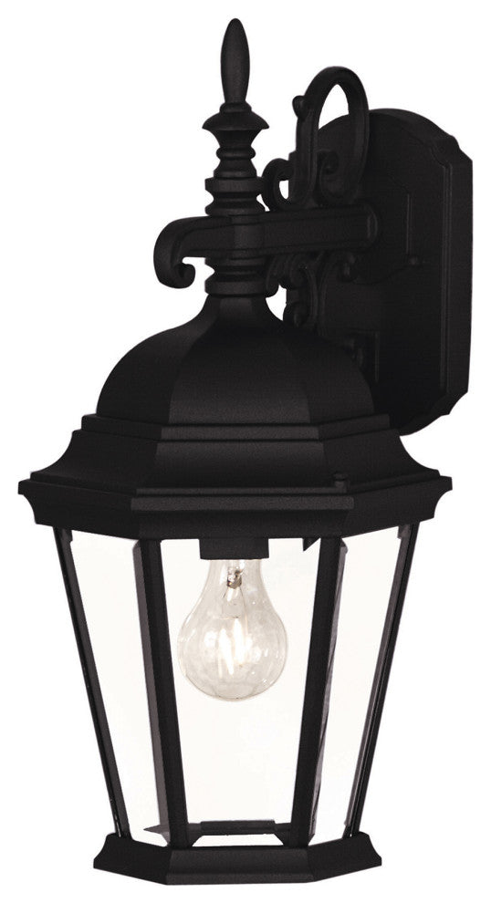 1-Light Outdoor Wall Lantern, Black