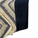 Decorative Table Runner Blue Jacquard 14"x120", Moroccan, Tassles & Lace, Aissa