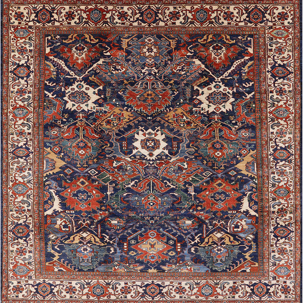 Ahgly Company Indoor Square Mid-Century Modern Area Rugs, 6' Square