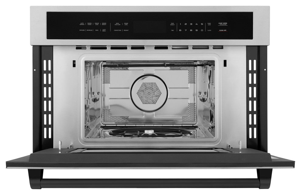 ZLINE 30" Microwave Oven, Stainless With Matte Black MWOZ-30-MB