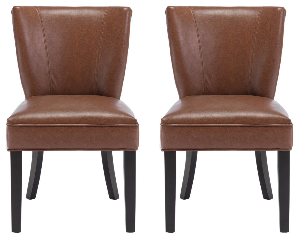 Edenbrook Faux Leather Upholstered Dining Chairs, Set of 2