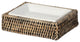 La Jolla Rattan Rectangular Soap Dish, Black Wash