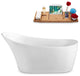 55" Streamline N1760-IN-BGM Freestanding Tub and Tray With Internal Drain