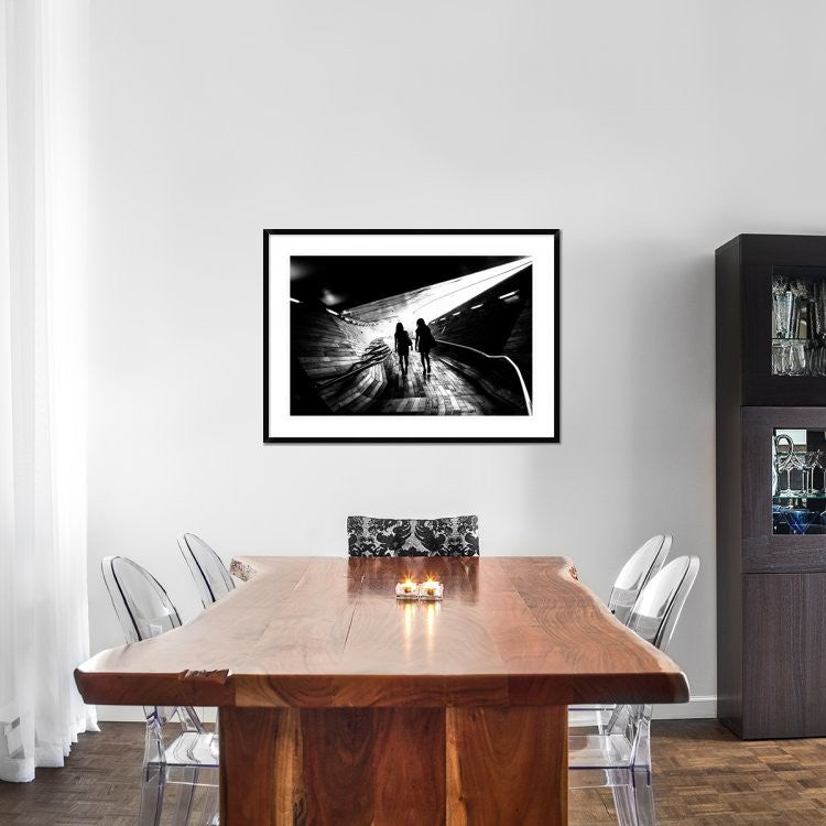 "Walking Towards The Light" Framed Digital Print by Tetsuya Hashimoto, 44x32"