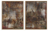 Uttermost Molten Patina Framed Canvases Set of 2