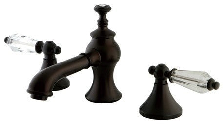 Kingston Brass Widespread Bathroom Faucet With Brass Pop-Up, Oil Rubbed Bronze