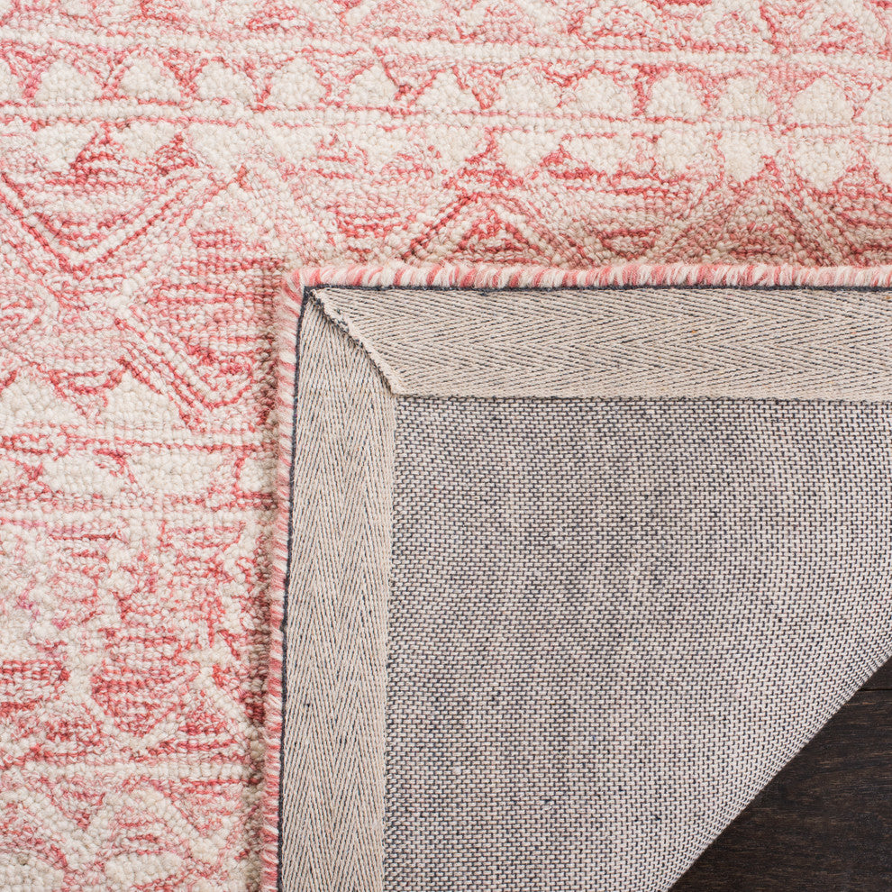 Safavieh Micro-Loop Collection MLP502 Rug, Pink/Ivory, 4' X 6'