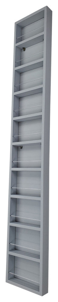 Citrus Primed Gray On the Wall Spice Rack 69"h x 14"w x 2.5"d