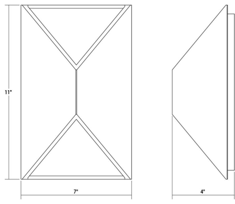 Sonneman 7100-WL Prisma 11" Tall Integrated LED Outdoor Wall - Textured Gray