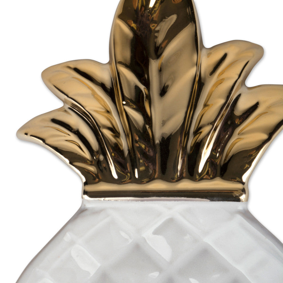 Gold Pineapple Plate Large Set of 2