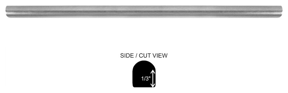 Universal Pewter Nickel 1/2" x 12" Metal Pencil Liner Wall Tile Trim ( Set of 5)