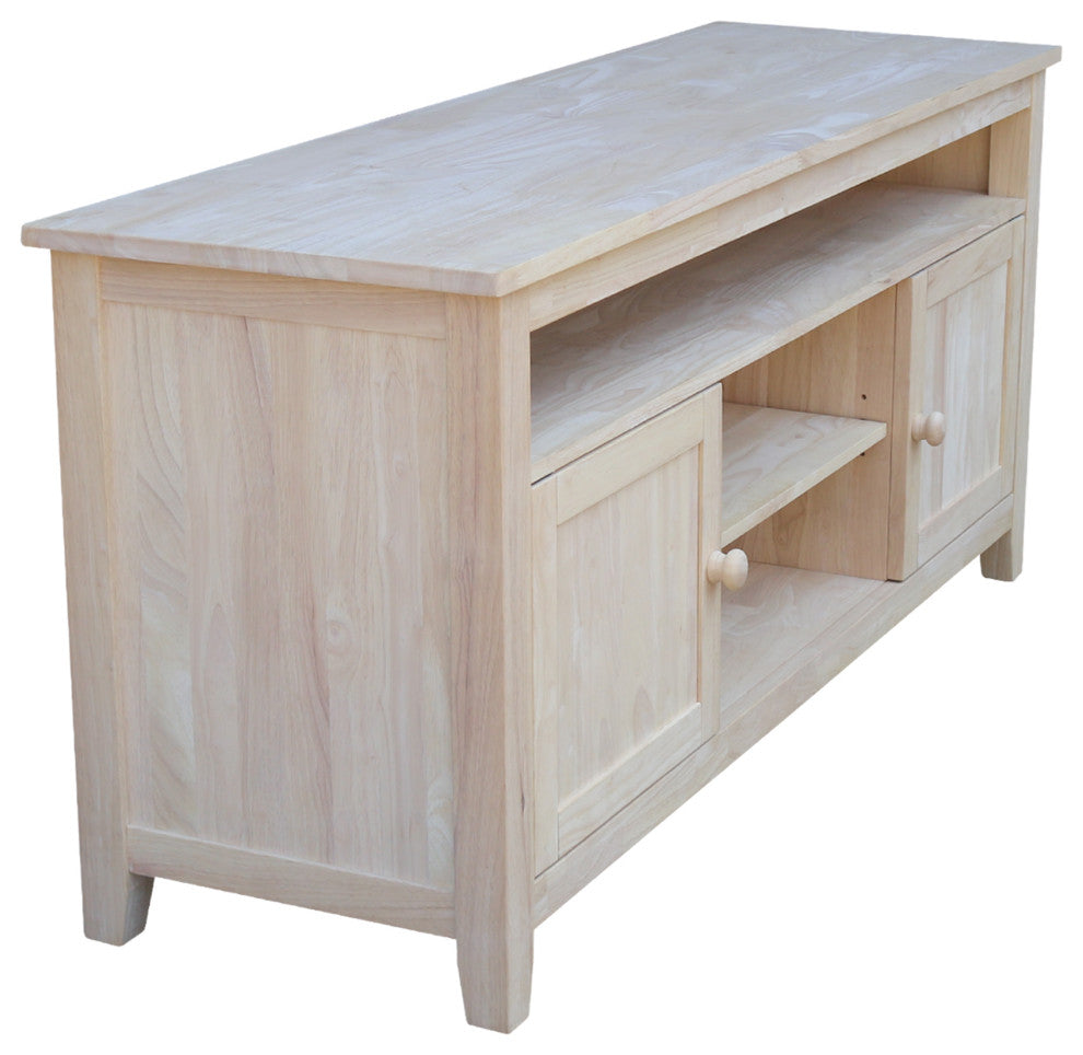 Entertainment / TV Stand with 2 Doors - Unfinished