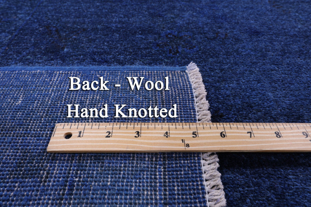 8' 1" X 9' 7" Handmade Full Pile Overdyed Wool Rug - Q12711