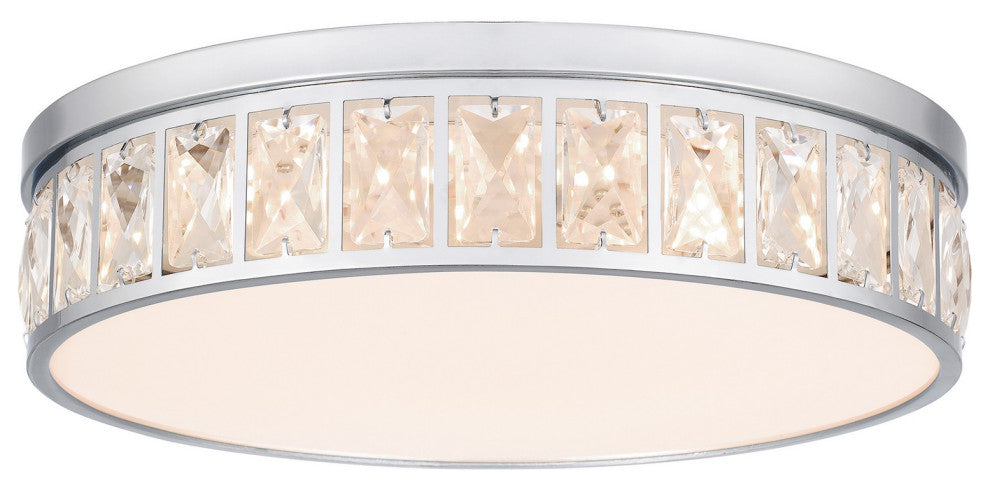 Gibson LED Flush Mount, Polished Chrome