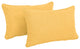 20"x12" Outdoor Spun Polyester Back Support Pillows, Set of 2, Lemon