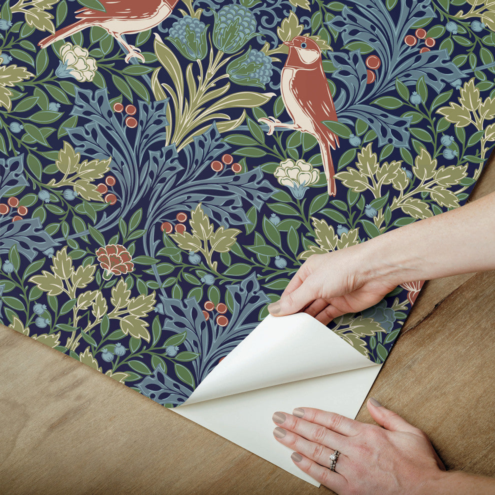 Garden Aviary Jewel Peel and Stick Wallpaper