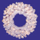 Vickerman Crystal White Spruce Wreath, 24", Clear Lights