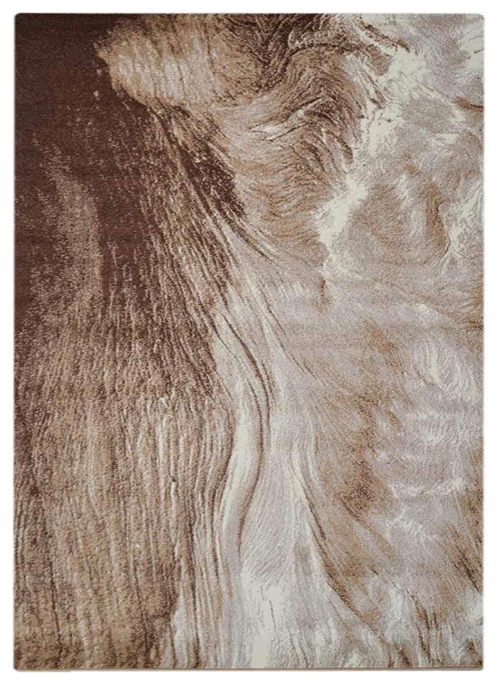 MACHINE MADE HEATSET POLYPROPYLENE AREA RUGS -Beige Color,Abstract Design, [Rectangle] 4'4''x6'4''