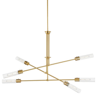 Maxim 26376CL Equilibrium 6 Light 52"W Multi Light Pendant - Natural Aged Brass